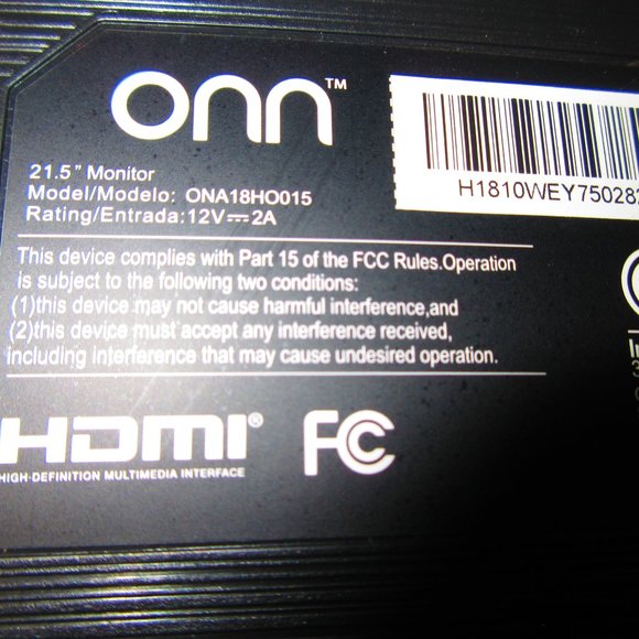 Onn Mountable 21.5” 1080p Widescreen Monitor Used Comes With Box Missing Stand - Picture 7 of 11